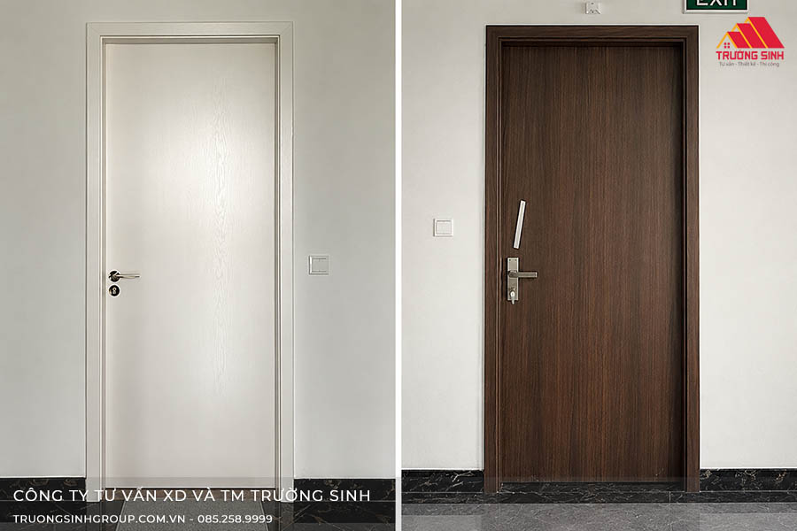 Mẫu cửa nhựa Composite trơn phẳng tuyệt đẹp
